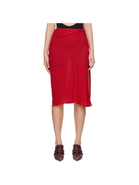 beaufille Red Vela Midi Skirt