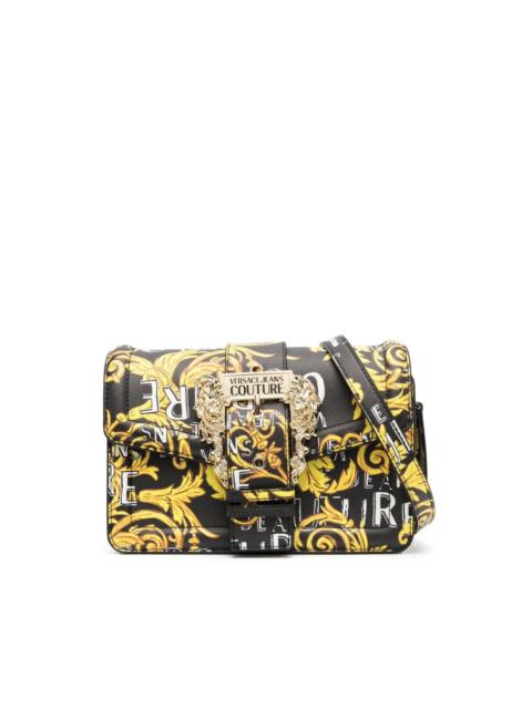 VERSACE JEANS COUTURE Barocco buckle logo-print print tote bag