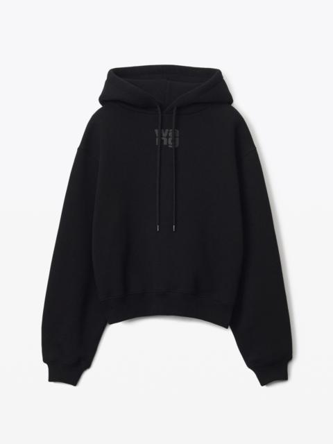 PUFF LOGO HOODIE IN STRUCTURED TERRY