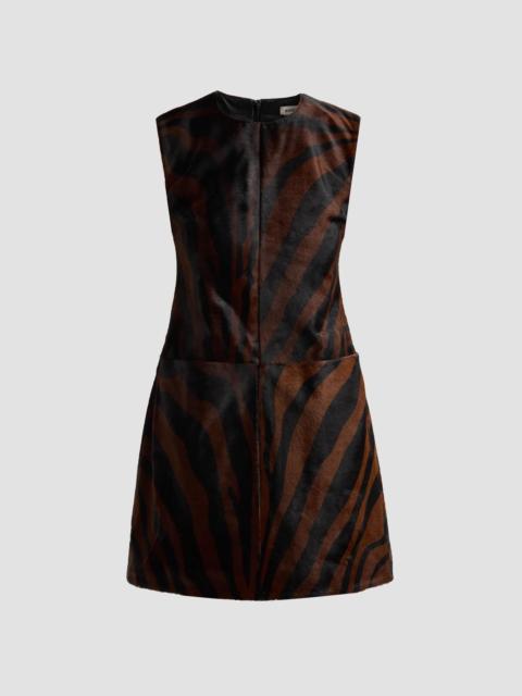 SIMKHAI Women's Sonoma Zebra Calfhair Mini Dress - Zebra