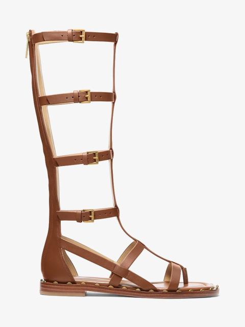MICHAEL KORS Noa Studded Leather Gladiator Sandal