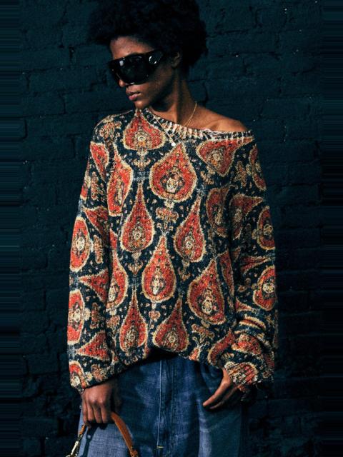 R13 PRINTED OVERSIZED SWEATER