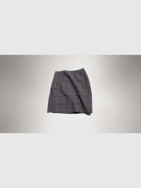 GUCCI Checked fine wool mini skirt