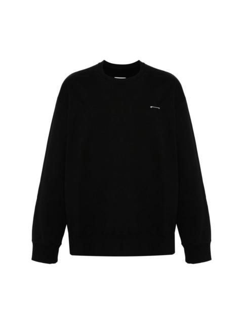 safety pin-detail cotton sweatshirt