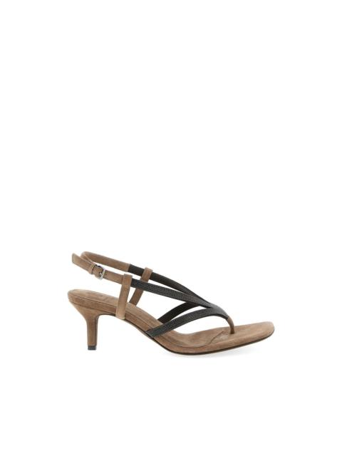 Brunello Cucinelli beaded strap sandals