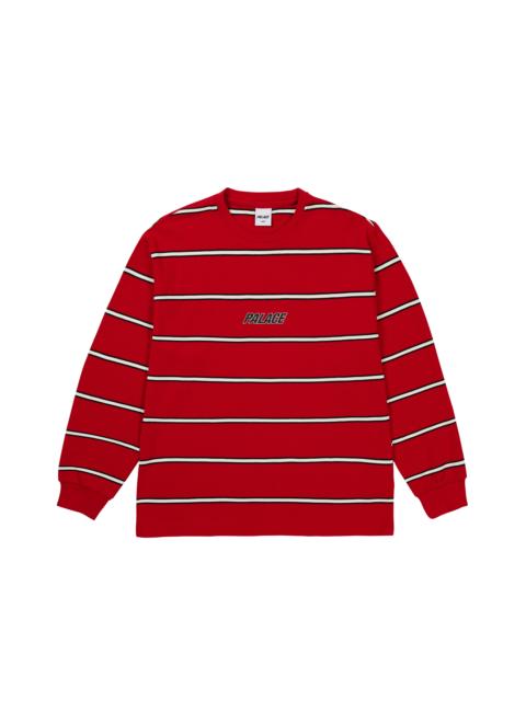 PALACE PALACE DUO STRIPE LONGSLEEVE RACEY RED
