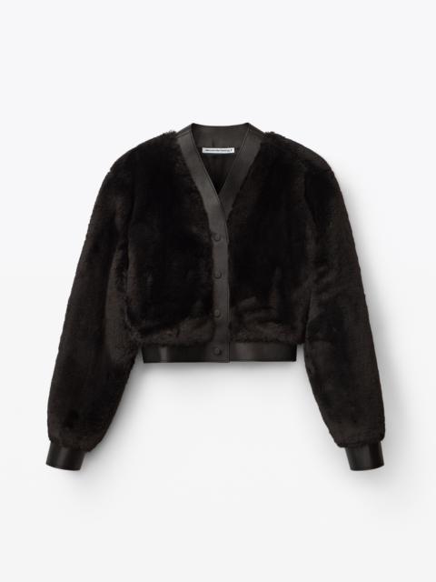 Alexander Wang FAUX FUR CARDIGAN