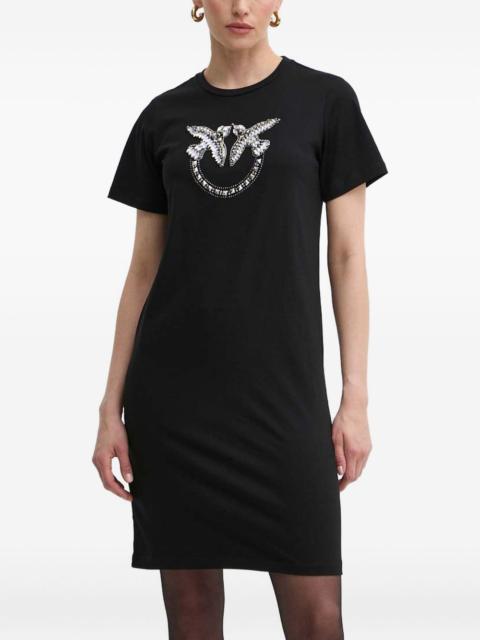 PINKO embellished graphic mini dress