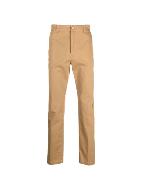 logo-embroidered chino trousers