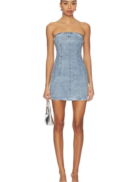 GOOD AMERICAN Crystal Strapless Mini Dress