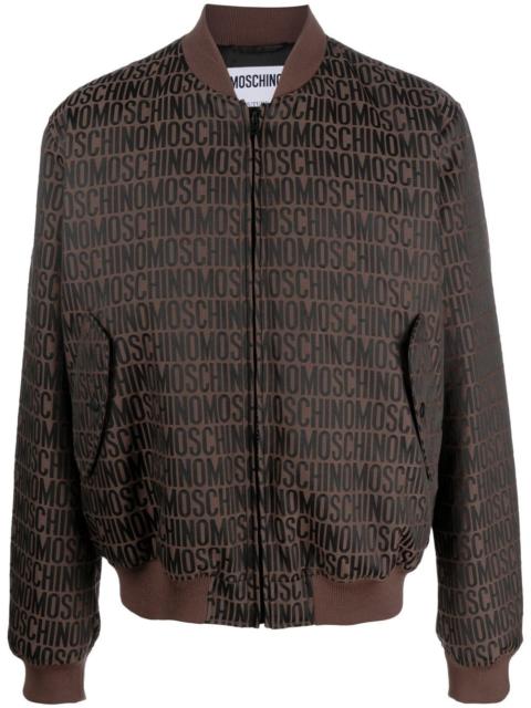 Moschino logo-print bomber-jacket