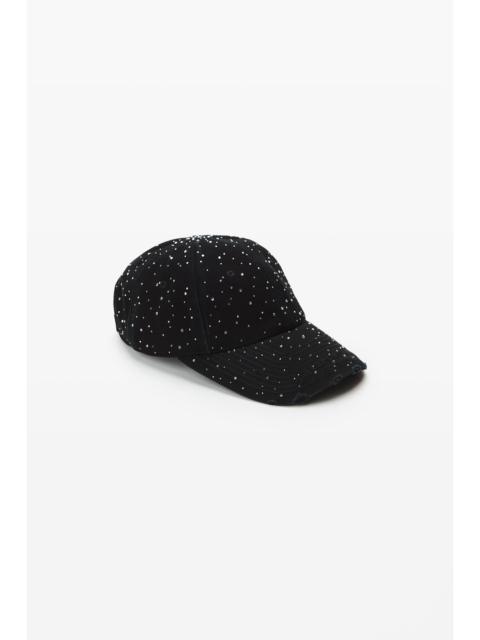 Alexander Wang crystal hotfix distressed baseball cap