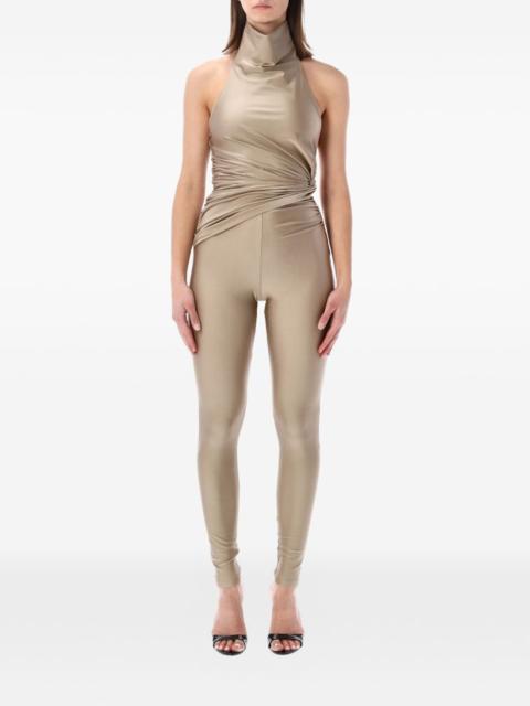 THE ANDAMANE Tatiana halter-neck knot jumpsuit