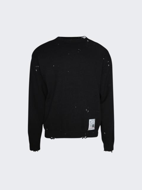 Distressed Sweater Black