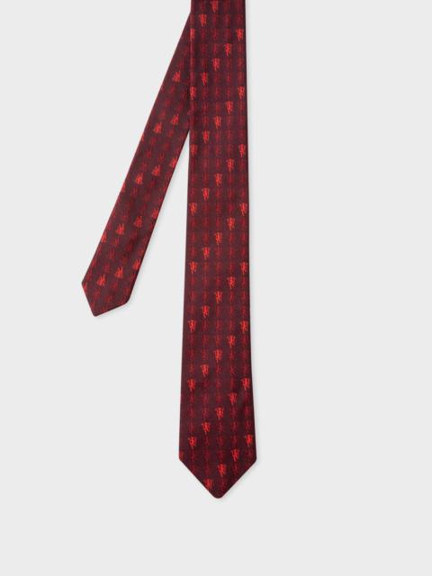 Paul Smith Paul Smith & Manchester United - 'Red Devil' Narrow Silk Tie