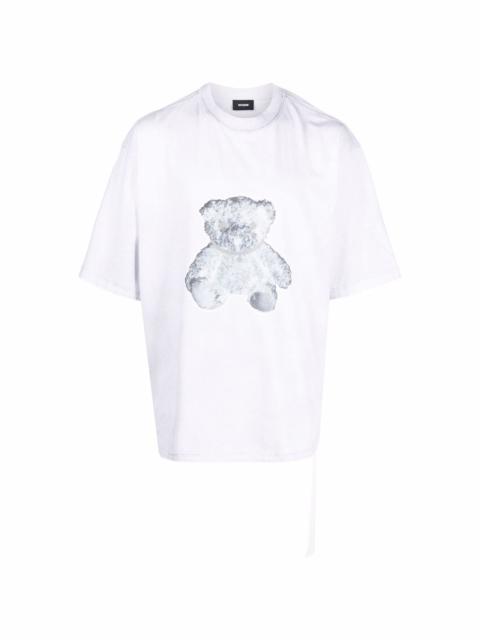 negative teddy print T-shirt