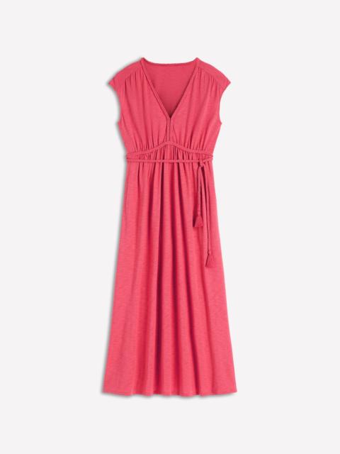 BODEN Heidi Ruched Rope Jersey Dress-Winter Blush