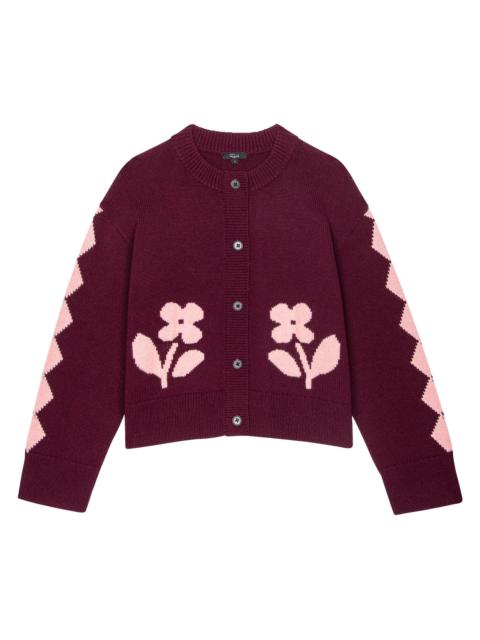 Rails Women's Mavie Floral Cotton-Blend Cardigan - Garnet Daisy