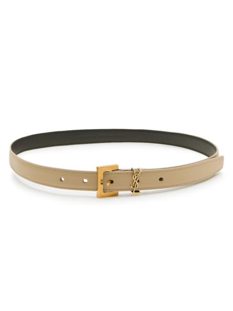 SAINT LAURENT Saint Laurent Logo Leather Belt