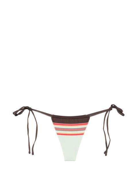 Frankies Bikinis Tia striped tie-side bikini bottoms