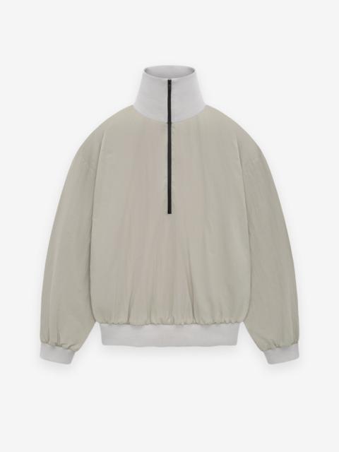 Washed Nylon Half Zip Track Jacket