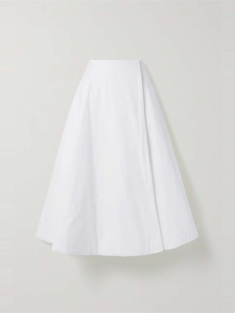 The Row Jaco padded cotton wrap midi skirt