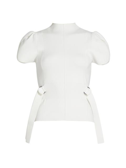 3.1 Phillip Lim Women's Compact Rib-Knit Tulip Top - Ivory