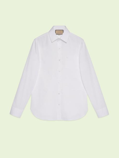 GUCCI Cotton shirt with Double G embroidery