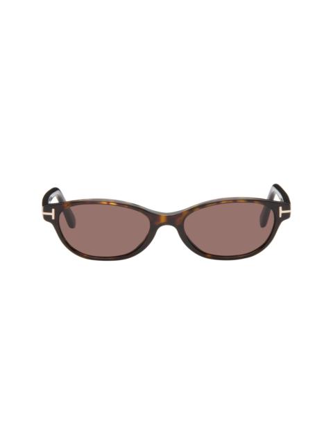 TOM FORD Brown Chloe Sunglasses