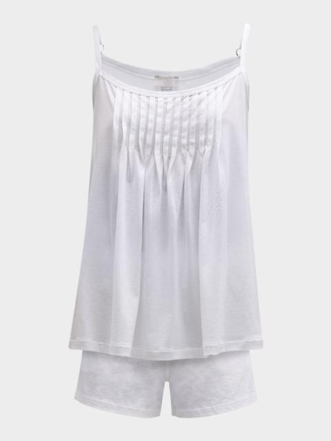 HANRO Julia Short Scoop-Neck Pintuck Pajama Set