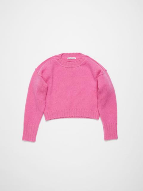 Crew neck wool jumper - Pink