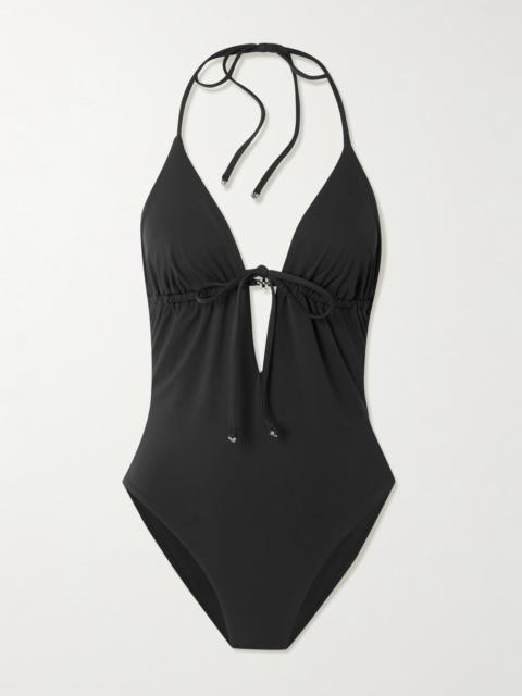 TORY BURCH Cutout Halterneck Swimsuit