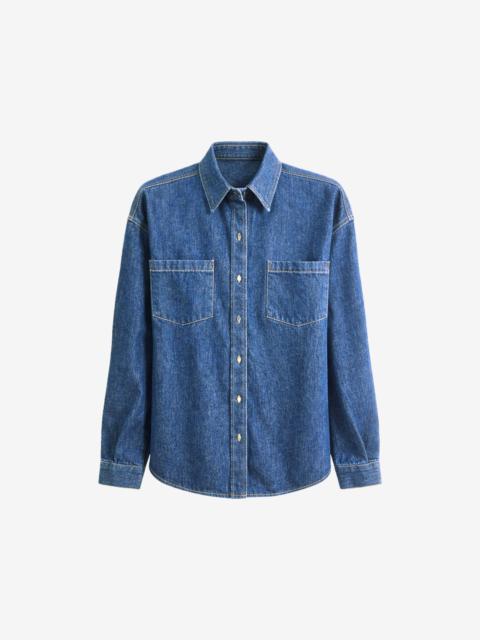 The Frankie Shop Deira Denim Shirt - Blue Wash