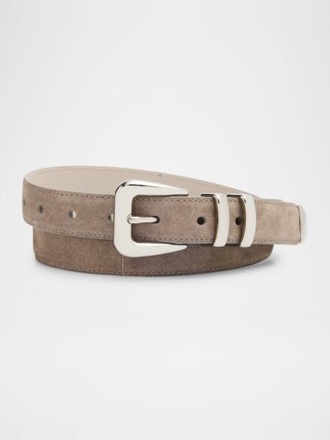 Brunello Cucinelli Men's Suede Western Belt