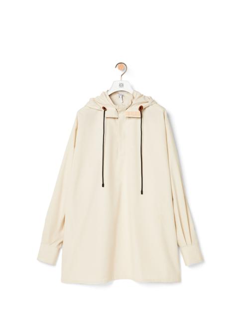 Loewe Oversize hooded shirt in cotton