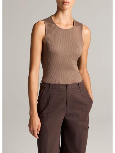 Vince Ribbed Pima Cotton Shell