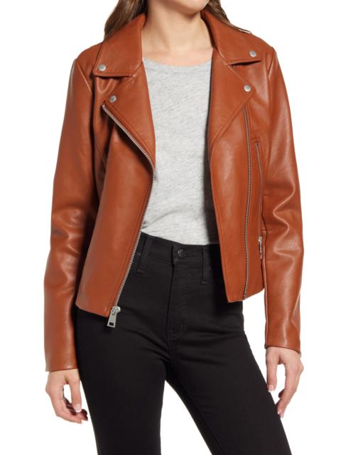 Faux Leather Moto Jacket