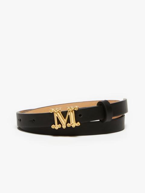 Max Mara MGRAZIATA15 Leather monogram belt