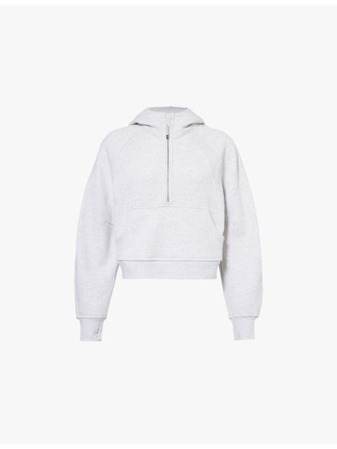 Scuba brand-embroidered cotton-blend hoody