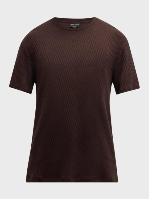 Men's Jersey Woven Zigzag T-Shirt