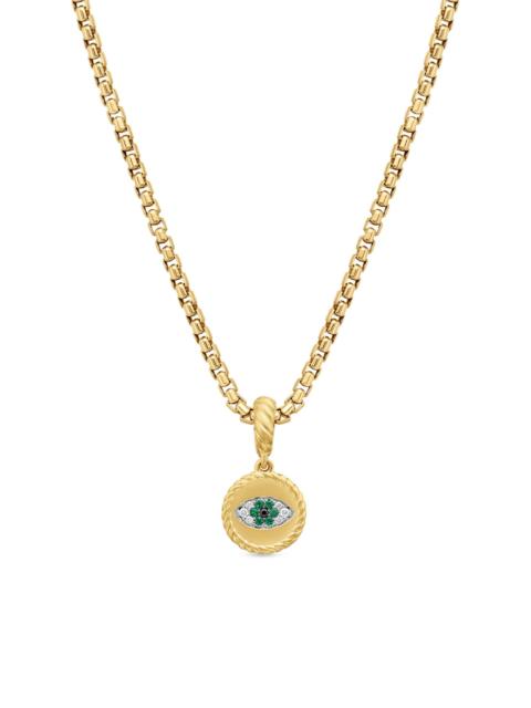 DAVID YURMAN Women's Evil Eye Amulet in 18K Yellow Gold - Emerald