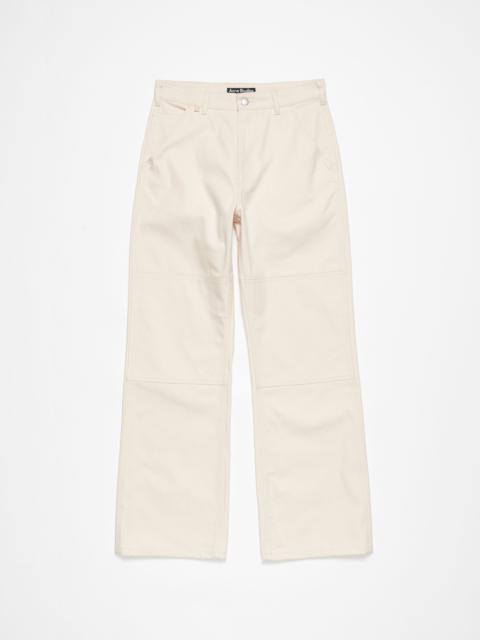 Patch canvas trousers - Oatmeal melange