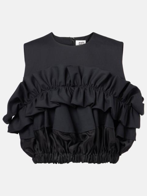 Noir Kei Ninomiya Ruffled wool top