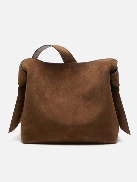 Musubi suede midi bag - Cognac brown