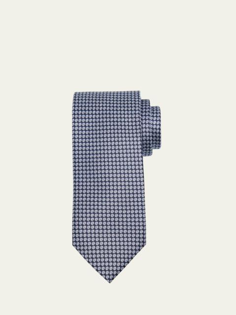 Men's Micro-Geometric Silk Tie