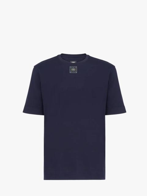 FENDI Blue jersey T-shirt