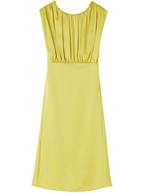 Jil Sander gathered sleeveless midi dress