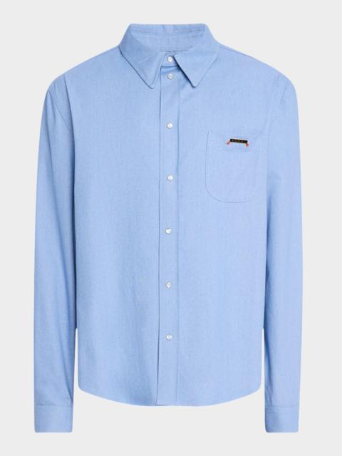 Marni Men's Denim Point Collar Overshirt