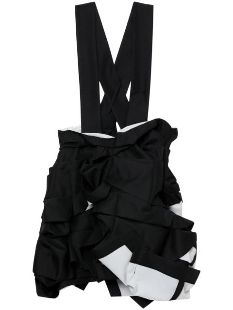 Comme Des Garçons Tuck ruched suspender skirt