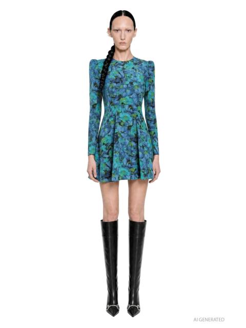 GUCCI Printed Silk Crepe De Chine Dress